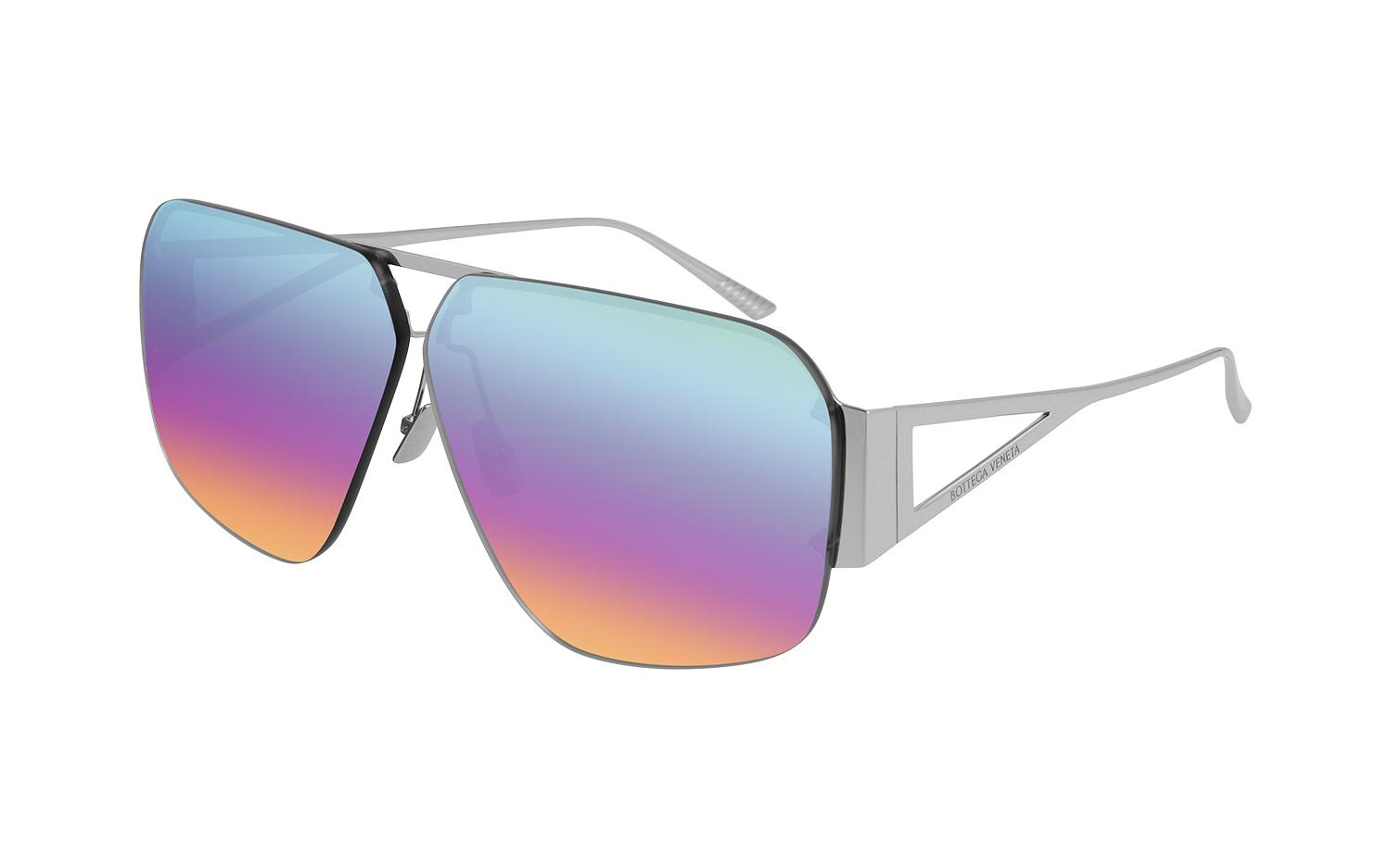Bottega Veneta Rimless Pilot Aviator Sunglasses