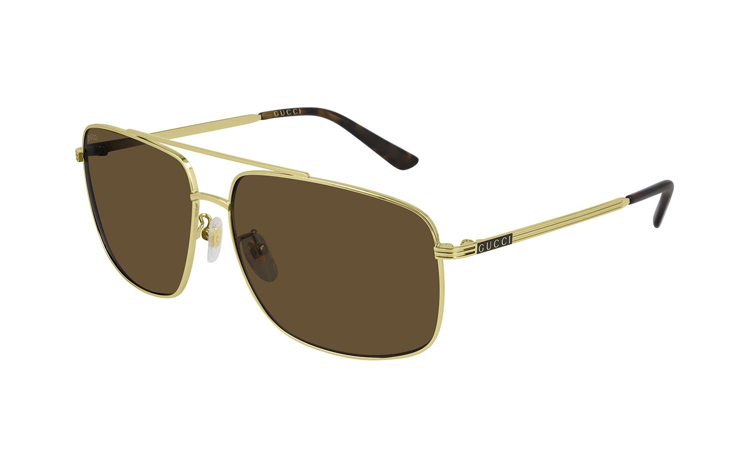 サングラス Gucci Sunglasses GG0836SK 002 Polarized Aviator Asian Fit Gucci GG0836SK 002 63 Sunglasses | Glasses Station