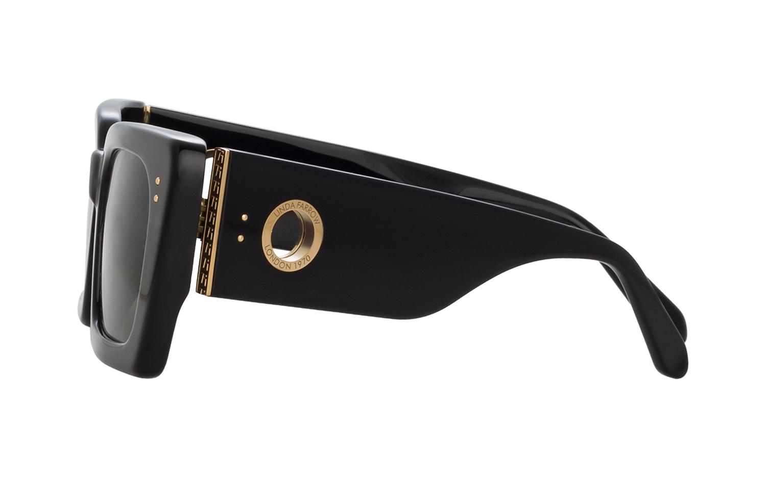 サングラス Linda Farrow SS25 Woman SUNGLASSES (LFL1297C1SUN 01 BLACK) Linda Farrow Nieve LFL1297C1SUN Sunglasses | Glasses Station