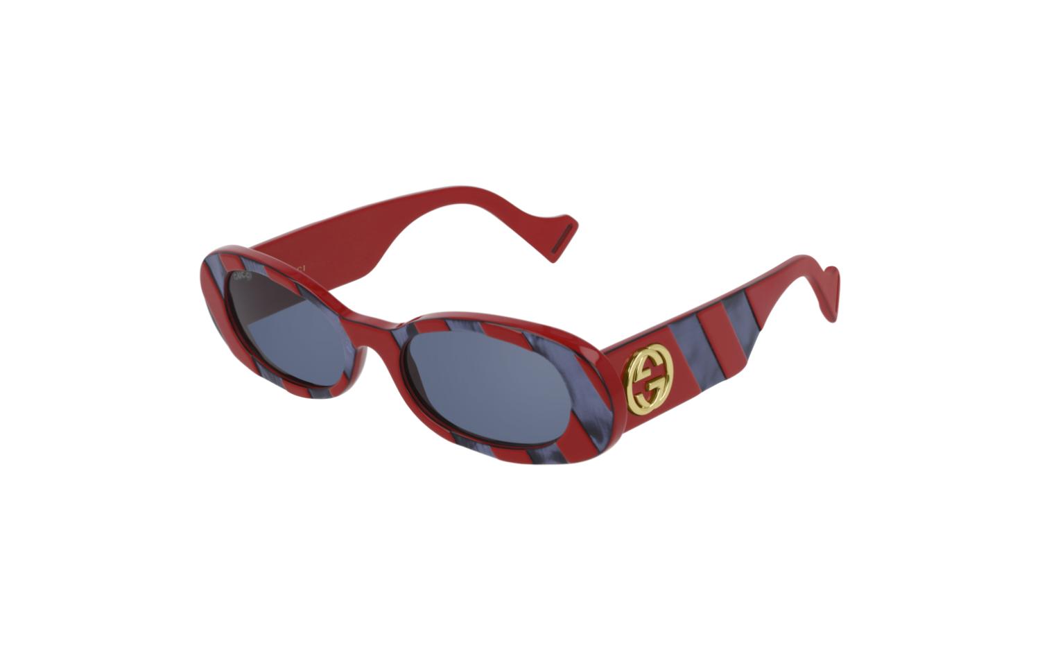 Red and blue gucci sunglasses hotsell